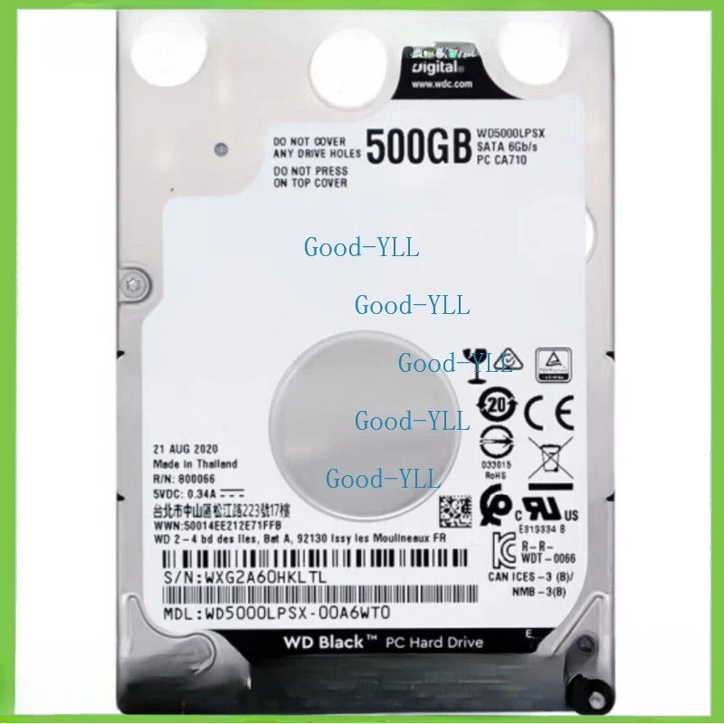 WD Black WD5000LPSX 500GB 7200 RPM 6.0Gb/s SATA 2.5" Internal HDD Hard Drive - Image 1 of 3