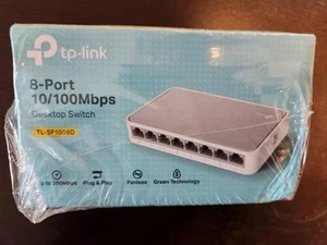 TP-Link 8 Port 10/100Mbps Fast Ethernet Desktop Switch TL-SF1008D New - Picture 1 of 4