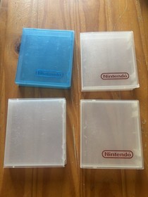 4 NES Clamshell Case Lot- Used Rental Store Cases Nintendo See Photos