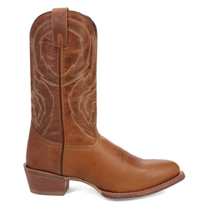Laredo Novak Embroidered Round Toe Pull On Cowboy  Mens Brown Casual Boots 70011 - Picture 1 of 5