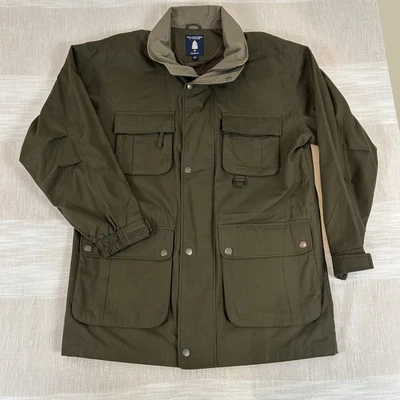 Abrigo Roundtree & Yorke Field Chore para hombre talla mediana verde militar utilitario M Foto 1 de 4