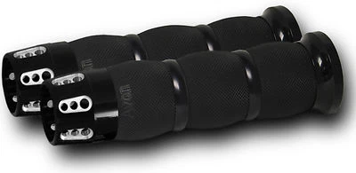 Empuñaduras acolchadas de aire RC Gatlin negras Eclipse para Harley Fly By Wire 2008-2015 Foto 1 de 2