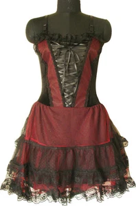 Corset Gothic Vampire Red Victorian Cocktail Prom Party Mini Evening Night Dress - Picture 1 of 18