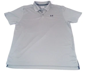 Under Armour Golf Polo HeatGear Loose Active Stretch Men Shirt Gray XL - Picture 1 of 8