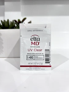 Fresh Elta MD UV SPF 46 Sunscreen Clear 40 SAMPLES pack expires 02/2026 - Picture 1 of 2