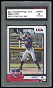 Tarjeta de novato reales Bobby Witt Jr. 2019 Panini USA Stars & Stripes primer grado 10 - Imagen 1 de 1