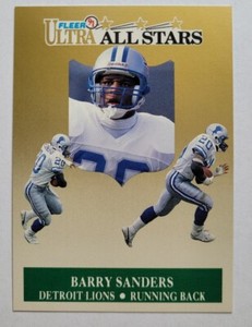 Barry Sanders 1991 Fleer Ultra All Stars #1 of 10 - Detroit Lions