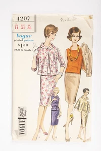 Vintage Vogue 4207 Sewing Pattern Women's Suit, Size 14, Bust 34 Hip 36, 1950s - Picture 1 of 4