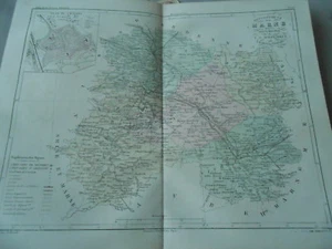 Carte département de la Marne en couleur 19ème - Imagen 1 de 1