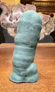 Velvet Malachite Stalactite Self Standing Simcomine Mine Congo Crystal Healing - Picture 1 of 6