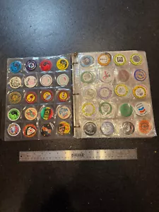POG Milk Cap Collection Vintage Lot Mcdonalds Hawaii + More Binder Kept - Picture 1 of 13