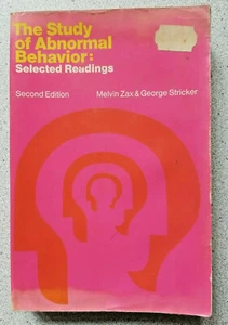 1972 THE STUDY OF ABNORMAL BEHAVIOR : Selected Readings by Melvin Zax : 2nd Ed. - Imagen 1 de 11
