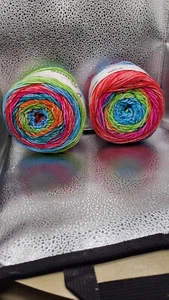 Lion Brand Mandala Ombre Yarn-Happy Heureux 5.3 Oz 100% Acrylic Lot Of 2. 1K - Picture 1 of 12
