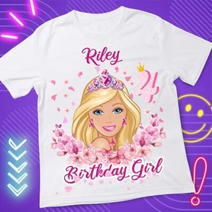 Custom Princess Doll Birthday T shirt Toddler size 5 White Gift for girl M011 - Picture 1 of 5
