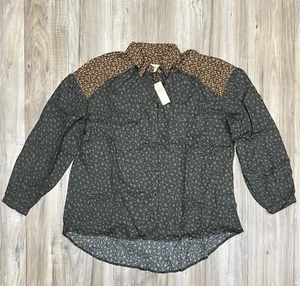 Anthropologie PORRIDGE Tunic Bottom Up Blouse, Shirt Women’s Size Medium, New - Picture 1 of 7