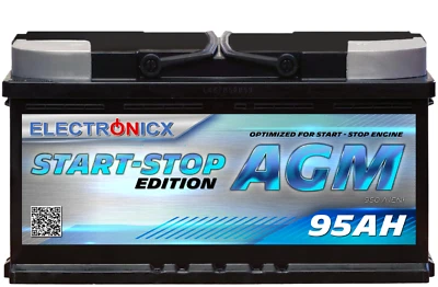Batería De Arranque 95 AH AGM Electronicx 12V 850A - Imagen 1 de 4