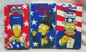 Vintage 2000 THE SIMPSONS Political Party VHS VIDEO BOX SET Volumes 1, 2 & 3 - Picture 1 of 16