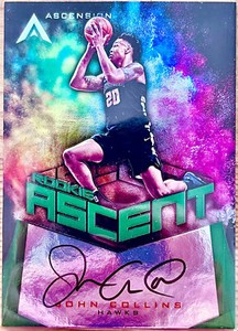 2017/18 John Collins /25 RC Panini Ascension ROOKIE CAR GREEN Rookie ON CARD 