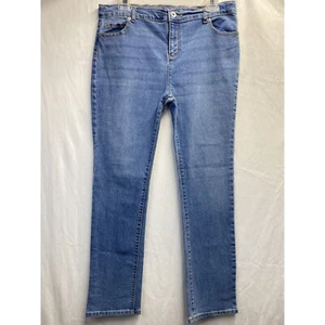 Pantalones de mezclilla Place ajustados Etroite cintura ajustable niñas talla 18 azul claro tiro medio usados - Imagen 1 de 13