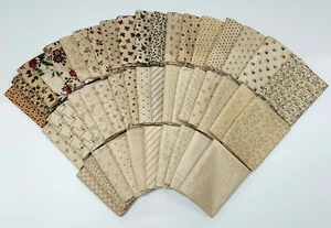 10 Fat Quarters - LIGHT COLORS ONLY Kansas Troubles by Moda Neutrals M492.37 - Picture 1 of 11