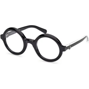 Moncler ML5194 001 Black Round Bold Optical Plastic Eyeglasses Frame 48-26-140 - Picture 1 of 3