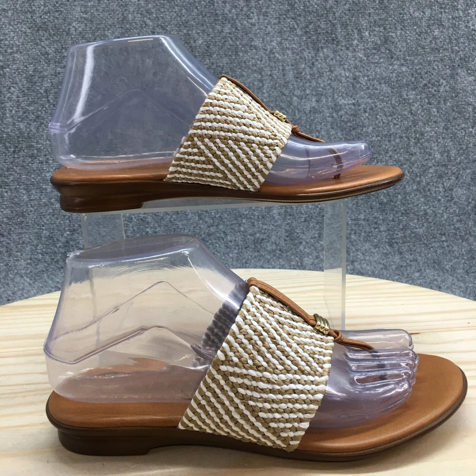 Italian Shoemakers Sandals Womens 7 Briley Slip On Slides Brown Casual Thong - Image 1 of 4