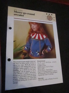 KNITTING PATTERN YOUNG CHILDREN MERRY-GO-ROUND SWEATER **MUST SEE ** - Picture 1 of 1