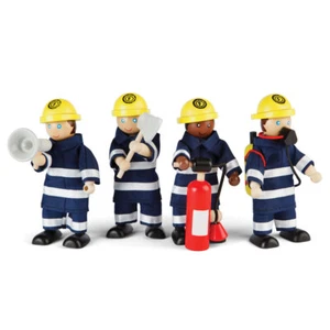 Tidlo Wooden Firefight Figures Play Set Accessories Figurines Mini - Imagen 1 de 4