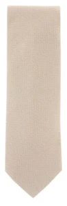 Luigi Borrelli Brown - White Tie - 3.25" x 59" - Picture 1 of 4