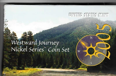 2005 P D S US Mint Westward Journey Nickel Series Coin 6 Coin Set Box and COA - Image 1 of 4