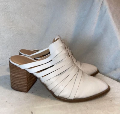 Report Tommy Mules de Tacón Blanco Talla 8 Sin Cordones y Perfecto para Ajuste Elegante o Informal Foto 1 de 4