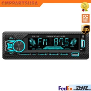 Reproductor de MP3 estéreo Bluetooth para radio de automóvil 1din 60Wx4 receptor FM AUXILIAR/USB/TF - Imagen 1 de 12