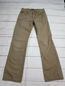 VANS Off The Wall Boys Size 14 Denim Jeans Brown Straight Leg - Picture 1 of 11