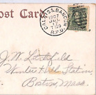 USA RAILWAY Marblehead Postcard *CALAIS & BANGOR RPO* 1907 Duplex {samwells}PH78