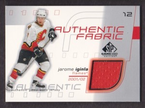 2001-02 SP Game Used Authentic Fabric #AF-JI Jarome Iginla Jersey