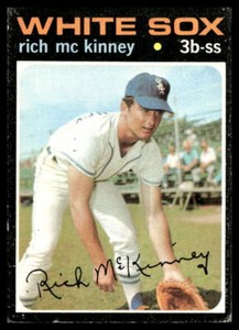 1971 Topps #37 Rich McKinney RC Chicago White Sox Low Grade