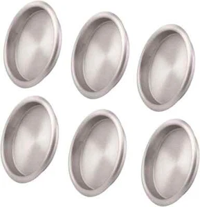 6 Pack Closet Door Finger Pull Satin Nickel- 2-1/8” 6 Pack, Nickel - Picture 1 of 6