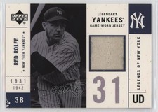 2001 Upper Deck Legends of New York Yankees Legendary Game-Worn Jersey Red Rolfe