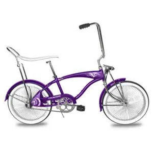 20" Classic Style Lowrider Bike Banana Seat Cruiser Bicycle 140 Spokes Fan Rims - Picture 1 of 35
