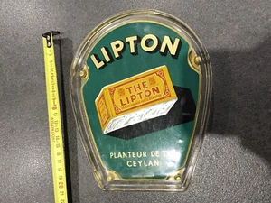 Ramasse Monnaie monnaieur 1950 Lipton rendu monnaie verre excellent état ancien - Imagen 1 de 4
