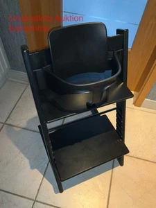 Stokke Tripp Trapp Hochstuhl, Schwarz Lackiertes Holz, Mit Babyset In Schwarz. - Bild 1 von 24