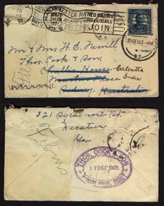 USA #557 to AUSTRALIA/NZ/INDIA REROUTED cover - Picture 1 of 1