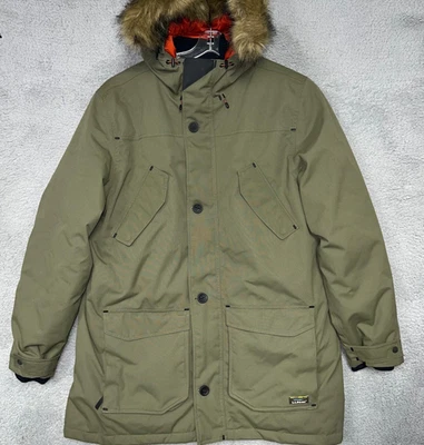 LL Bean Parka Jacket Men’s Sz 2XLT XXL Tall Green Maine Mountain Hooded Faux Fur - Image 1 of 4