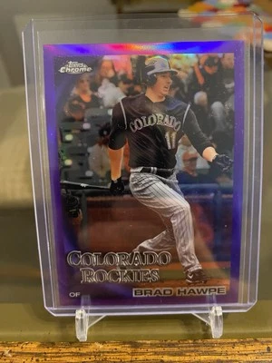 2010 topps chrome brad hawpe purple Refractor #044/599 - Image 1 of 2
