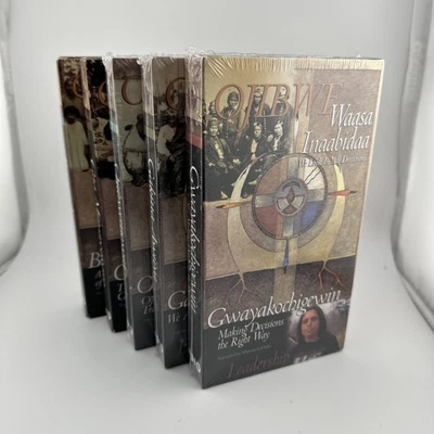 Ojibwe History PBS VHS Series Language, Health, Economy, Leadership, Environment - Image 1 of 4