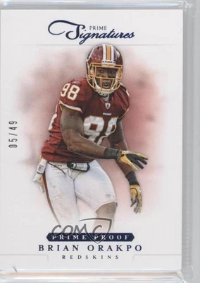 2012 Panini Prime Signatures Prime Proof Blue /49 Brian Orakpo #132 - Image 1 of 2