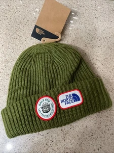 Cappello North Face bambini foderato salato Smokey The Bear maglia berretto foresta oliva nuovo - Foto 1 di 6