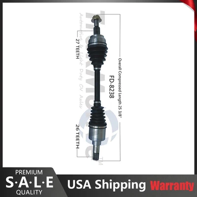 Ford Focus 2012-2018 2,0 L transmisión manual Eje delantero izquierdo del lado del conductor OE CV Foto 1 de 4