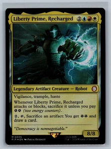 Magic MTG Universes Beyond: Fallout Liberty Prime, Ricaricabile #0005 Foil TCG CCG - Foto 1 di 2