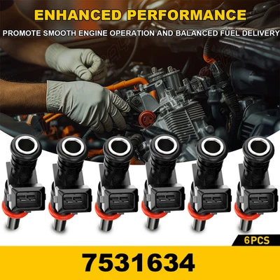 Juego de 6 inyectores de combustible originales para 06-07-08 BMW 330i 330xi 3,0 L #7531634 Foto 1 de 4